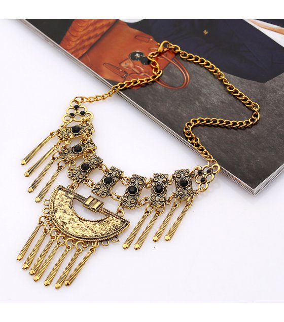 N2666 - Tassel Leaf Drop Necklace